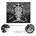 Pikkukuva 3 / 5: Skeleton Tapestry Gothic Bohemian Seinäkoriste Kodinsisustus Peitto päiväpeite 148x200cm