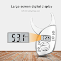 Miniatyrbild 2 av 5: Lcd digital display fettmätningsinstrument Bärbar fettklämma White