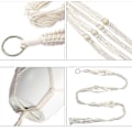 Miniatyrbild 3 av 5: Macrame växthängare med krokar, hängande set inomhus utomhus 5 pack
