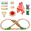 Miniatyrbillede 2 af 5: Hhcx-ny Diy Wodden Rail Track Tilbehør Jernbane Kompatibel med Normal Bøg Tog Vejlegetøj Til Børn Børn Legetøj Gaver Camel