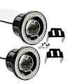 Pikkukuva 4 / 5: 2kpl Auton Sumuvalo Angel Eyes Halo Ring Pyöreä Led Ajovalot Universal 3 inch Red
