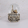 Miniatyrbild 1 av 2: Paris Eiffeltornet Snow Globe musikdosa med automatiskt snöfall och färgglada lampor, 100 mm 6 hög gold
