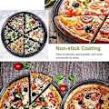 Miniatyrbilde 4 av 4: Pizzabakesett, non-stick perforerte pizzabrett, for ovn, 2 stk