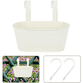 Pikkukuva 4 / 5: 2 Pack Oval Iron Planter Ruukut Riippuva istutuskone seinään, ikkunaan, patiolle, puutarhaan