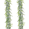 Miniatyrbillede 1 af 5: 2 stykker kunstig Eucalyptus Garland Eucalyptus Blade Vines Håndlavet krans