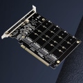 Miniatyrbild 2 av 5: Ph44 Nvme 4-disk Array Card Pci-e Raid Card Signaldelande expansionskort Nvme Raid Pcie 4.0 3.0 Black