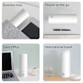 Pikkukuva 3 / 4: Bärbara elektriska vattenkokare 400 ml uppvärmning mini vattenkopp Läcksäker vakuumflaska för hushållsresor sovsal dricka White UK plug