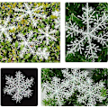 Miniatyrbillede 4 af 5: 60 stk Julepynt Snefnug Hvid Plast Kunstig Sne 22CM