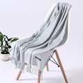 Miniatyrbild 1 av 5: Mode Enfärgad 2022 Dam Halsduk Vinter Hijabs Tofsar Långa Damsjalar Cashmere Like Pashmina Bandana Halsdukar Wraps Echarpe FYR110-32