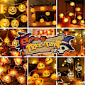 Miniatyrbild 4 av 5: Led String Lights, pumpa Lights batteridriven, för Thanksgiving