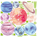 Miniatyrbillede 1 af 4: Glow-In-The-Dark Moon And Nine Planets Stickers - Indretning til børneværelset 30*82CM