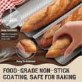 Miniatyrbilde 4 av 5: 【BQ】2026 Egnet brødform, non-stick perforert form for franskbrødbaking, 4 brødformer for surdeig
