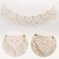 Miniatyrbillede 2 af 5: Macrame Frynsede Vævet Tapestry Wall Home Decoration Stue Soveværelse Sengegavl Væg beige
