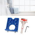 Miniatyrbild 6 av 10: Dold Hinge Jig Kit 35mm ABS med exakt legering Hinge Borrningshål Router Jig för möbler