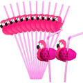 Miniatyrbilde 1 av 5: 50 stk Drikkesuger Bøybare cocktailsuger Ananasstråpynt til Luau Party, Pool Party, Bursdagsfest, Hawaiian Party Decor Servise flamingo