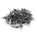 100 Messing Tønde Drejelig Fiskekrog Solid Ringe Interlock Snap