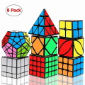 Miniatyrbild 1 av 3: Den nya Speed ​​​​Cube Set, Magic Cube Bundle 2x2 3x3 4x4 Pyramid Leksakspusselkub för barn och vuxna Set om 8