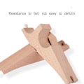 Pikkukuva 5 / 5: Hhcx-uusi puinen rata Rautatien tarvikkeet Silta rautatieasema Tunneli Cross Fit Jalka Kaikki Puuradan opetuslelut lapsille 1PC Rotating rail