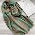 Miniatyrbild 4 av 5: Vinter Halsduk Halssjal Med Bekväm Andas Pashmina För Utomhus Fisketur Dejting Shopping Grass Green