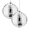 Pikkukuva 1 / 4: 2 kpl peili discopallo 70-luvun disco party -riippuva pallo juhliin