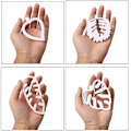Miniatyrbillede 3 af 5: 4 Stk Cookie Cutters, Tropical Leaf Cookie Leaf til dekorativt bageværktøj