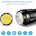 Miniatyrbild 2 av 5: Flashlight Flashlight, Ultra Powerful 3000 Lumens Usb Rechargeable Led Flashlight Cree Xhp50 Flashli