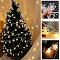 Miniatyrbillede 5 af 5: Julelys, Snowflake String Lights, Fairy Lights, Batteridrevet 3M Warm 3M Warm