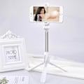 Miniatyrbillede 1 af 5: Selfie Stick Stativ Bluetooth Bærbar Holder Aluminiumslegering Teleskopisk Til Mobiltelefon White