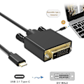 Miniatyrbillede 4 af 4: Usb Type C til Dvi Adapter Fuld 1080p Video Audio Converter Kabel ledning