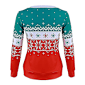 Miniatyrbillede 1 af 3: Hhcx-christmas Dame Langærmet striktrøje Xmas Print Jumper Toppe Red M