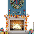 Miniatyrbild 2 av 3: String Lights, Maple Leaf Light Twinkle Hängande belysningsdekorationer 10m