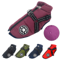 Miniatyrbillede 2 af 11: Ny varm vandtæt jakke med sele til hund Vinter Behagelig bomuldsbeklædning Vatteret vest til små og mellemstore hunde Purplish Blue Purplish Blue L