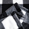 Miniatyrbillede 5 af 5: Rutig filt for soffa - sortvita rutiga filtar for sängen, filt for vintern, lækkert tykt varmt blødt træk, 51x59 tum