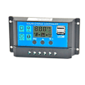 Miniatyrbillede 1 af 5: Solpanel Regulator Ladekontrol Usb 60a 12v-24v med dobbelt usb oplader Blue