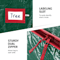 Miniatyrbild 5 av 5: Hhcx-large Christmas Tree Storage Bag - Fits Up To 9 Ft Tall Holiday Artificial Disassembled Trees With Durable Reinforced Handles & Dual Zipper - Wat green 135*34*68cm