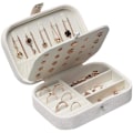 Miniatyrbillede 1 af 5: Smykkeskrin Premium smykker Organizer Case Pu Læder Forskellige rum White