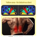 Miniatyrbillede 1 af 3: Folding Push Up Board Gym Hjem Fitness træningsudstyr Kropstræning Push-up stativ Triceps Skulder Muskelstyrketræner