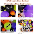Pikkukuva 2 / 5: 92 kpl Confetti Balloon Garland Bunting Halloween Decor Party Prop Set Multicoloured