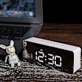 Miniatyrbild 2 av 4: Led Mirror Digital Bordsklocka Display Datum Temperatur Kompatibel med Hem Sovrum Desktop Electro