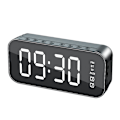Miniatyrbild 1 av 3: Multifunktionell LED digital väckarklocka, Bluetooth högtalare, bordsbord med lysande elektronisk musikdosa black