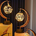 Pikkukuva 5 / 5: Dekorativ bordslampa, Moon Night Lamp Winding Bomullstråd Led Light Lamp style 2