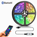 Miniatyrbillede 1 af 5: 10m 5m Led Strip Lys Rgb Infrarød Bluetooth Kontrol Luces Lysende Dekoration Til Stue 5050 Båndbelysning Fita Lampe Bluetooth Control 10m