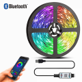Miniatyrbillede 1 af 5: 10m 5m Led Strip Lys Rgb Infrarød Bluetooth Kontrol Luces Lysende Dekoration Til Stue 5050 Båndbelysning Fita Lampe Bluetooth Control 3m