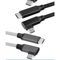 Pikkukuva 5 / 5: 2kpl Oculus Quest 2 -linkkikaapeli, usb C-C-kaapeli linkkipalveluun ja lataamiseen, nopea tiedonsiirto, nopea laturijohto 90 asteen kulmassa Type C, com black 01 6.56 feet
