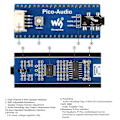 Miniatyrbilde 3 av 5: For Pico Audio Expansion Board Module Stereo Dekoder Med Høyttaler Eksternt hodetelefongrensesnitt ut Blue