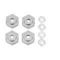 4 st RC Hex-koppling Professionell Aluminiumlegering RC Hjul Hex Adapter för 1/10 RC Bilar Titan Grå