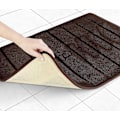 Miniatyrbillede 5 af 5: Bademåtter Skridsikker brusemåtte Absorberende lille tæppedørmåtte inde i køkkentæpper Black 50*80CM
