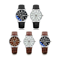 Miniatyrbillede 1 af 4: Ur Herre Minimalistisk Urskive Elegant Pointers Quartz Watch Læderbælte Pd999