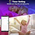 Miniatyrbillede 3 af 5: 50ft LED-lys til soveværelse, app-kontrol Musiksynkronisering Farveskiftende LED-lysstrimler Led-strip-lys med fjernbetjening til boligindretning