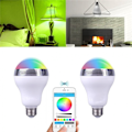 Miniatyrbild 5 av 9: Den nya Bluetooth glödlampa högtalare, trådlös E27 Smart LED glödlampa lampbelysning med RGB färgbyte musikspelare smartphone app kontrollerad